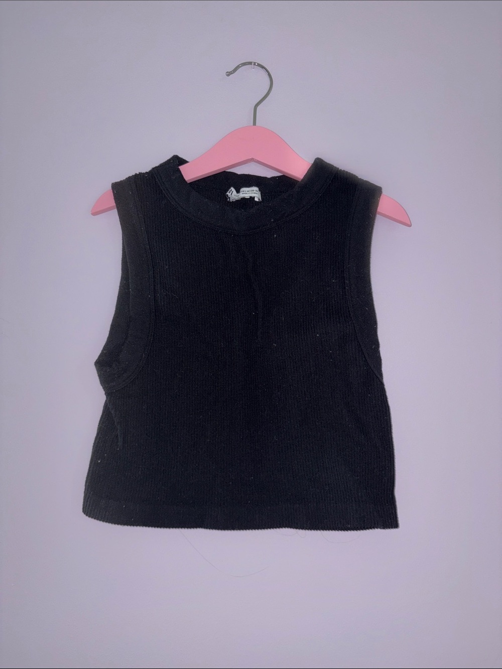 Zara Black Ribbed Tank Top for Kids